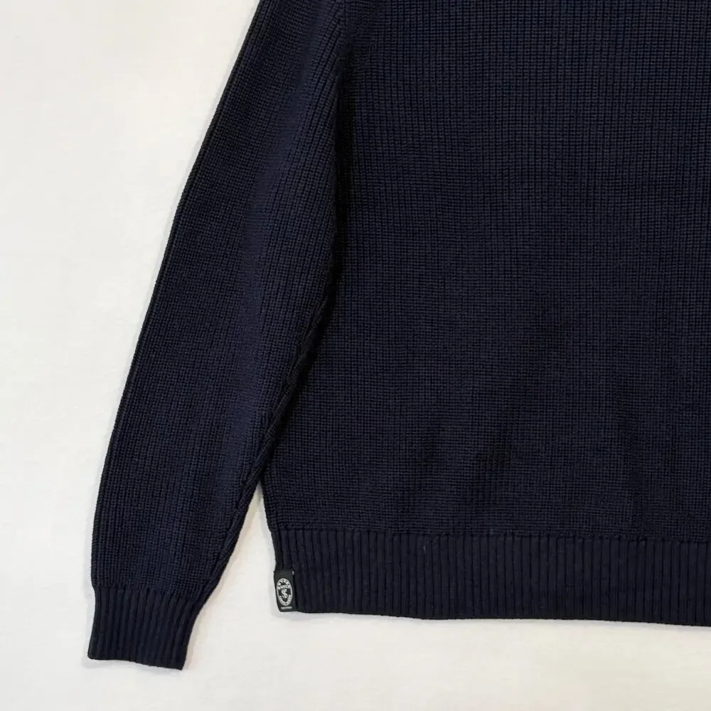 Todd Snyder Full Zip Sweater Men's XL Blue Knit Heavy Merino Wool